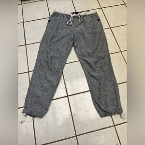 BEAMS FROM JAPAN Men’s Heather Grey Woven Cotton Drawstring Jogger Sweatpants M